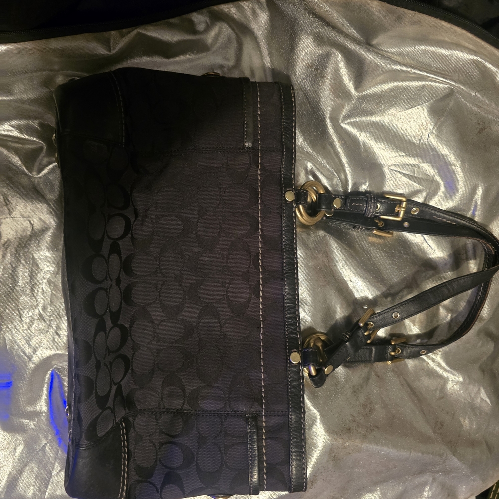 Coach Black and Gold Handbag